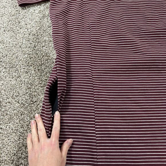 Duluth Trading Co Dress 2X Plus Ponte Pro Maroon Stripe Thick Comfort Outdoor - Picture 5 of 15